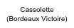 Cassolette 
(Bordeaux Victoire)